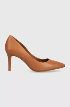 Кожаные туфли на высоком каблуке Aldo, коричневый