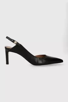 Кожаные туфли на высоком каблуке BOSS Janet Boss, черный