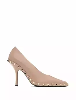 Кожаные туфли Rockstud Valentino Garavani, бежевый