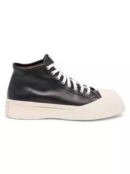 Кожаные высокие кеды Pablo Marni, черный