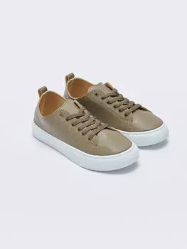 Кожаные женские кроссовки на шнуровке LCW Steps