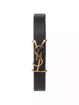 Кожаный браслет Cassandre Saint Laurent, черный