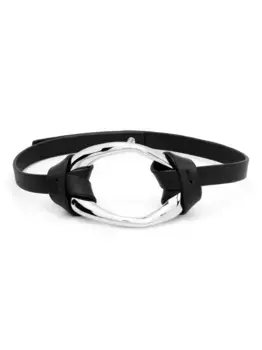 Кожаный чокер JIL SANDER, черный