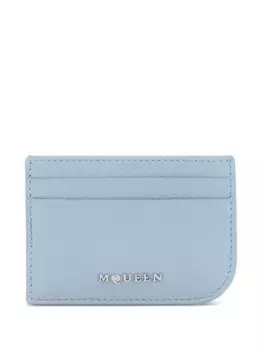 Кожаный картхолдер Alexander McQueen, синий
