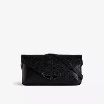 Кожаный клатч Borderline Zadig&Voltaire, цвет noir