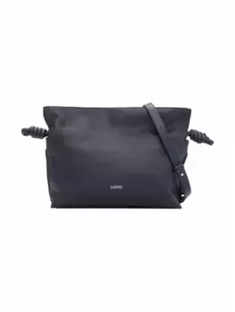 Кожаный клатч Flamenco Loewe, фиолетовый