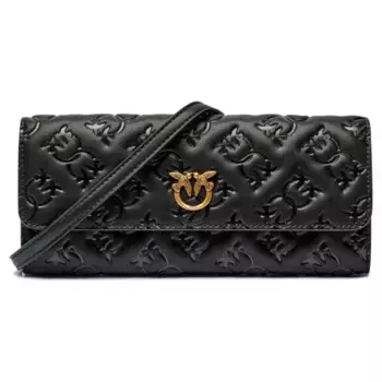 Кожаный клатч/кошелек Pinko, черный