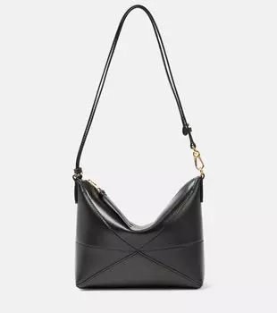 Кожаный клатч Puzzle Fold Loewe, черный