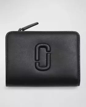 Кожаный компактный кошелек J Marc Mini Marc Jacobs, цвет Black