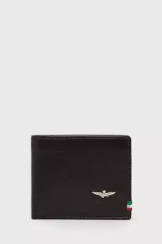 Кожаный кошелек Aeronautica Militare, коричневый
