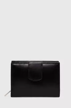 Кожаный кошелек Answear Lab, черный