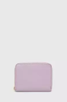 Кожаный кошелек Answear Lab, фиолетовый