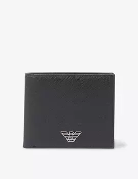 Кожаный кошелек Bottolato Emporio Armani, черный