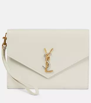 Кожаный кошелек Cassandra Saint Laurent, черный