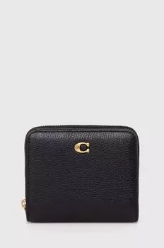 Кожаный кошелек Coach, черный