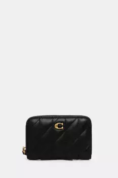 Кожаный кошелек Coach, черный
