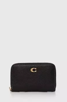 Кожаный кошелек Coach, черный
