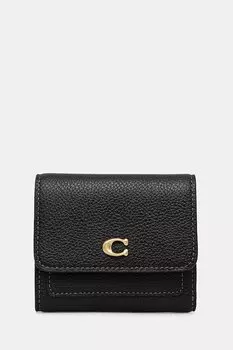 Кожаный кошелек Coach, черный