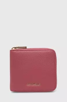 Кожаный кошелек Coccinelle METALLIC SOFT, розовый