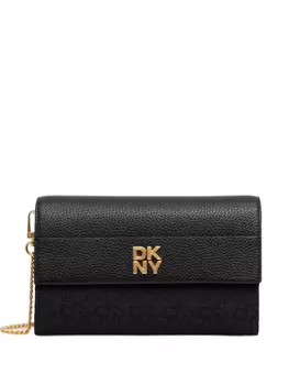 Кожаный кошелек DKNY, черный