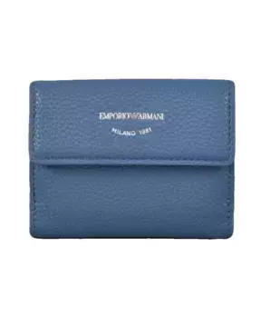 Кожаный кошелек Emporio Armani, синий