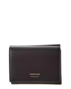 Кожаный кошелек Ferragamo Gancini Salvatore Ferragamo, черный