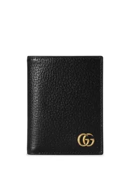 Кожаный кошелек GG Marmont Gucci, черный