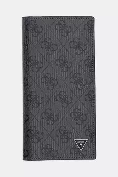 Кожаный кошелек Guess, черный