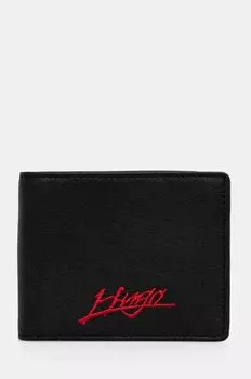Кожаный кошелек Hugo, черный