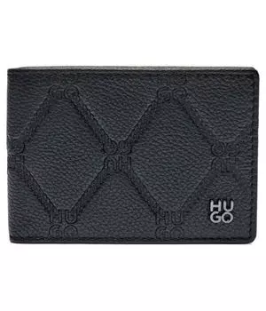Кожаный кошелек Hugo, черный