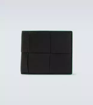 Кожаный кошелек Intreccio Bottega Veneta, черный