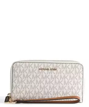 Кожаный кошелек Jet Set Michael Kors, бежевый