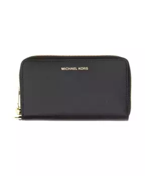 Кожаный кошелек Jet Set Michael Kors, черный