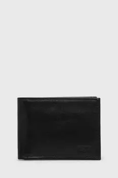 Кожаный кошелек Levi's, черный