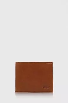 Кожаный кошелек Levi's, коричневый