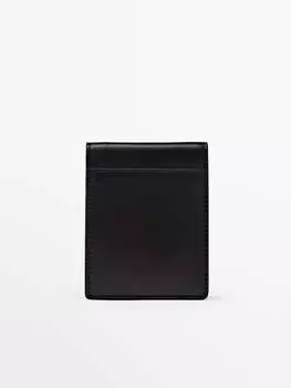 Кожаный кошелек Massimo Dutti, черный