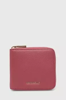 Кожаный кошелек METALLIC SOFT Coccinelle, розовый