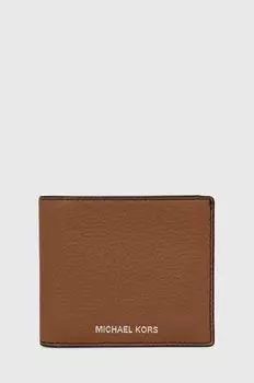 Кожаный кошелек Michael Kors, коричневый