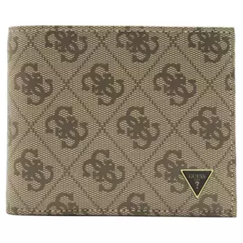 Кожаный кошелек Mito с монетами Guess, бежевый