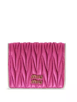 Кожаный кошелек Miu Miu, розовый