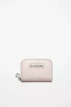 Кожаный кошелек на молнии Acne Studios, Pastel pink