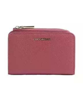 Кожаный кошелек на молнии Coccinelle, розовый