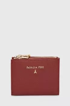 Кожаный кошелек Patrizia Pepe, бордовый