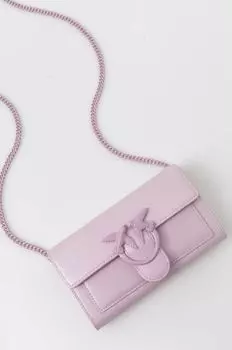 Кожаный кошелек Pinko, фиолетовый