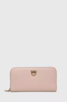 Кожаный кошелек Pinko, розовый