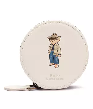 Кожаный кошелек POLO RALPH LAUREN, бежевый
