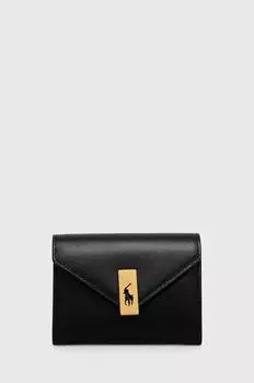 Кожаный кошелек Polo Ralph Lauren, черный