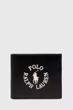 Кожаный кошелек Polo Ralph Lauren, черный