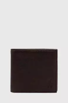 Кожаный кошелек Polo Ralph Lauren, коричневый