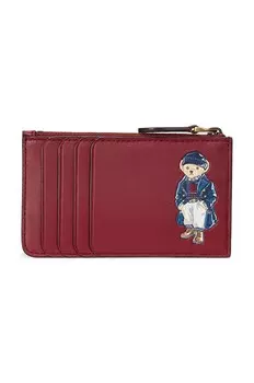 Кожаный кошелек Polo Ralph Lauren, красный